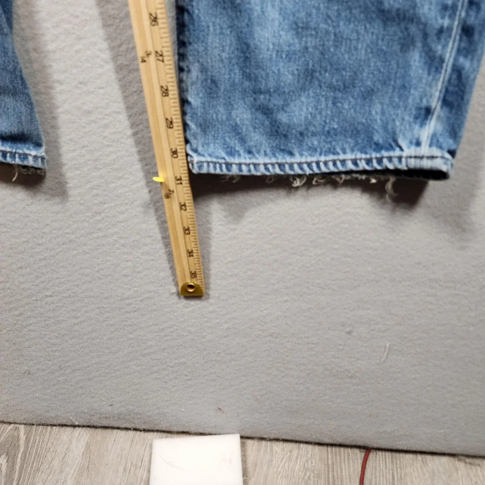 Vintage GAP Men's Straight Fit Jeans 34×31 Distressed Medium Wash Frayed‎ Hems - Picture 4 of 16